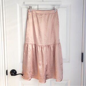Chelsea & Violet Girls Pink Satin Skirt size Medium